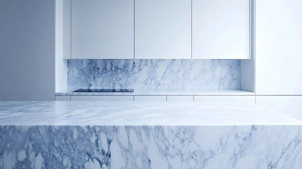 white granite countertops with blue veins